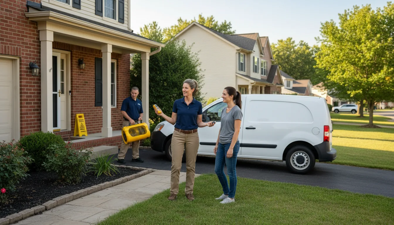 Residential water damage restoration in Flora, MS